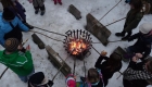 Wintergrillen Stockbrot